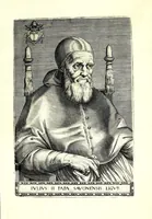 An illustration from Onvphrii Panvinii veronensis, fratris Eremitae Augustiniani, XXVII. pontificvm maximorvm elogia et imagines : accuratissime ad uiuum aeneis typeis delineatae (1568)