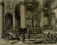 An illustration from Oorsprongk, Begin, en Vervolgh der Nederlandsche Oorlogen, beroerten, en Borgerlyke Oneenigheden : beginnende met d'opdracht der selve Landen, gedaen by Keyser Karel den Vijfden, aen sijnen Soon Konink Philippus van Spanjen, en eindigende met het einde van 't jaer M D C (1679)