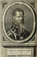 An illustration from Oorsprongk, Begin, en Vervolgh der Nederlandsche Oorlogen, beroerten, en Borgerlyke Oneenigheden : beginnende met d'opdracht der selve Landen, gedaen by Keyser Karel den Vijfden, aen sijnen Soon Konink Philippus van Spanjen, en eindigende met het einde van 't jaer M D C (1679)