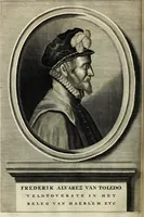 An illustration from Oorsprongk, Begin, en Vervolgh der Nederlandsche Oorlogen, beroerten, en Borgerlyke Oneenigheden : beginnende met d'opdracht der selve Landen, gedaen by Keyser Karel den Vijfden, aen sijnen Soon Konink Philippus van Spanjen, en eindigende met het einde van 't jaer M D C (1679)