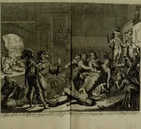 An illustration from Oorsprongk, Begin, en Vervolgh der Nederlandsche Oorlogen, beroerten, en Borgerlyke Oneenigheden : beginnende met d'opdracht der selve Landen, gedaen by Keyser Karel den Vijfden, aen sijnen Soon Konink Philippus van Spanjen, en eindigende met het einde van 't jaer M D C (1679)