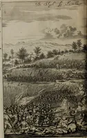An illustration from Oorsprongk, Begin, en Vervolgh der Nederlandsche Oorlogen, beroerten, en Borgerlyke Oneenigheden : beginnende met d'opdracht der selve Landen, gedaen by Keyser Karel den Vijfden, aen sijnen Soon Konink Philippus van Spanjen, en eindigende met het einde van 't jaer M D C (1679)