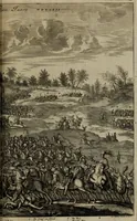 An illustration from Oorsprongk, Begin, en Vervolgh der Nederlandsche Oorlogen, beroerten, en Borgerlyke Oneenigheden : beginnende met d'opdracht der selve Landen, gedaen by Keyser Karel den Vijfden, aen sijnen Soon Konink Philippus van Spanjen, en eindigende met het einde van 't jaer M D C (1679)