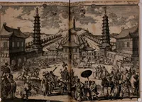An illustration from Oost-Indische voyagie; vervattende veel voorname voorvallen en ongemeene oreemde geschiedenissen, bloedige zee- en landtgevechten tegen de Portugeesen en Makassaren .. (1676)