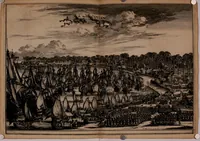 An illustration from Oost-Indische voyagie; vervattende veel voorname voorvallen en ongemeene oreemde geschiedenissen, bloedige zee- en landtgevechten tegen de Portugeesen en Makassaren .. (1676)