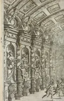 Picture 7 of 17 from Opera-Ballet von dem Judicio Paridis, und der Helenae Raub : so auf dem churfürstlichen sächssischen Haupt-Theatro bey dem Friedens-Feste, nebenst denen vorgegangenen Ballete von Wirckung der sieben Planeten, Ring- und Qvintan-Rennen, wie auch Büchsen-Schiessen, Feuerwercke des Herculis, und Fuss-Thurniere : gehalten am 7/17 Tage dess Winter-Monats anno 1679 (1679), leaf 38