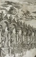 Picture 11 of 17 from Opera-Ballet von dem Judicio Paridis, und der Helenae Raub : so auf dem churfürstlichen sächssischen Haupt-Theatro bey dem Friedens-Feste, nebenst denen vorgegangenen Ballete von Wirckung der sieben Planeten, Ring- und Qvintan-Rennen, wie auch Büchsen-Schiessen, Feuerwercke des Herculis, und Fuss-Thurniere : gehalten am 7/17 Tage dess Winter-Monats anno 1679 (1679), leaf 52