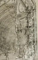 Picture 14 of 17 from Opera-Ballet von dem Judicio Paridis, und der Helenae Raub : so auf dem churfürstlichen sächssischen Haupt-Theatro bey dem Friedens-Feste, nebenst denen vorgegangenen Ballete von Wirckung der sieben Planeten, Ring- und Qvintan-Rennen, wie auch Büchsen-Schiessen, Feuerwercke des Herculis, und Fuss-Thurniere : gehalten am 7/17 Tage dess Winter-Monats anno 1679 (1679), leaf 61