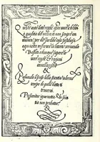 An illustration from Opera del reverendo padre don Avgvstino da Sciena, monaco certosino : nellaquale s'insegna a scriuere varie sorti di lettere, tanto cancellaresche, quanto mercantesche : con varie sorti di lettere todesche, con diuerse sorti di alphabetti bellissimi, & con alcune dechiarationi del temperar della penna : et vna recetta per far l'inchiostro negrissimo, con tanta facilità, che ciascheduno per semplice che sia, lo farà (1573)