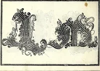 Picture 18 of 76 from Opera di frate Vespasiano Amphiareo da Ferrara dell'ordine minore conventvale, nella qvale s'insegna a scrivere varie sorti di lettere : & massime una lettera bastarda da lui nouamente con sua industria ritrouata, laquale serue al cancellaresco & mercantesco : poi insegna a far l'inchiostro negrissimo con tanta facilità, che ciascuno per semplice che sia, lo saprà far da se : anchora a macinar l'oro, & scriuere con esso come si farà con l'inchiostro, parimente a scriuere con l'azurro, & col cenaprio : opera vtilissima, e molto necessaria all'uso humano : aggivntovi di nvovo dve bellissimi alpha beti di maiuscole, che nell'altre impressioni non si sono piu stampati (1572), leaf 52