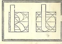 An illustration from Opera di frate Vespasiano Amphiareo da Ferrara dell'ordine minore conventvale, nella qvale s'insegna a scrivere varie sorti di lettere : & massime una lettera bastarda da lui nouamente con sua industria ritrouata, laquale serue al cancellaresco & mercantesco : poi insegna a far l'inchiostro negrissimo con tanta facilità, che ciascuno per semplice che sia, lo saprà far da se : anchora a macinar l'oro, & scriuere con esso come si farà con l'inchiostro, parimente a scriuere con l'azurro, & col cenaprio : opera vtilissima, e molto necessaria all'uso humano : aggivntovi di nvovo dve bellissimi alpha beti di maiuscole, che nell'altre impressioni non si sono piu stampati (1572)