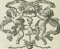 An illustration from Opera historica et philologica, sacra et profana. In quibus historia Boica, res augustanae, conversio & passio ss. martyrum Afrae, Hilariae, Dignae [et al.] ... continentur (1682)