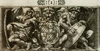 An illustration from Opera historica et philologica, sacra et profana. In quibus historia Boica, res augustanae, conversio & passio ss. martyrum Afrae, Hilariae, Dignae [et al.] ... continentur (1682)