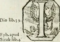 An illustration from Opera historica et philologica, sacra et profana. In quibus historia Boica, res augustanae, conversio & passio ss. martyrum Afrae, Hilariae, Dignae [et al.] ... continentur (1682)