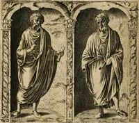An illustration from Opera historica et philologica, sacra et profana. In quibus historia Boica, res augustanae, conversio & passio ss. martyrum Afrae, Hilariae, Dignae [et al.] ... continentur (1682)
