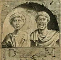An illustration from Opera historica et philologica, sacra et profana. In quibus historia Boica, res augustanae, conversio & passio ss. martyrum Afrae, Hilariae, Dignae [et al.] ... continentur (1682)