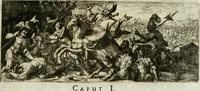 An illustration from Opera historica et philologica, sacra et profana. In quibus historia Boica, res augustanae, conversio & passio ss. martyrum Afrae, Hilariae, Dignae [et al.] ... continentur (1682)