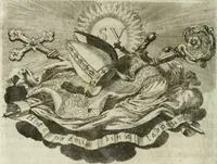 An illustration from Opera historica et philologica, sacra et profana. In quibus historia Boica, res augustanae, conversio & passio ss. martyrum Afrae, Hilariae, Dignae [et al.] ... continentur (1682)
