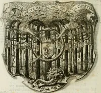 An illustration from Opera historica et philologica, sacra et profana. In quibus historia Boica, res augustanae, conversio & passio ss. martyrum Afrae, Hilariae, Dignae [et al.] ... continentur (1682)