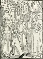 An illustration from Opera Hrosuite : illustris uirginis et monialis Germane, gente Saxonico orte (1501)
