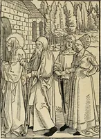 An illustration from Opera Hrosvite, illvstris virginis et monialis germane, gente Saxonica orte, nvper a Conrado Celte inventa (1501)