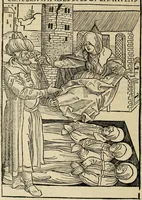 An illustration from Opera Hrosvite, illvstris virginis et monialis germane, gente Saxonica orte, nvper a Conrado Celte inventa (1501)