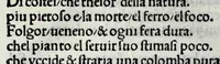 An illustration from Opera noua del preclarissimo messer Bernardo Accolti Aretino, scriptore apostolico & abreuiatore : zoe, soneti, capitoli, strãmoti, & vna comedia : con dui capitoli, vno in laude dela Madonna Laltro de la Fede (1519)