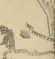 An illustration from Opera nvova di fortificare, offendere et difendere : et far gli alloggiamenti campali, secondo l'uso di guerra : aggiontovi nel fine vn trattato de gl'essamini de' bombardieri, & di far fuochi arteficiati : cosa molto vtile e dilettevole (1564)