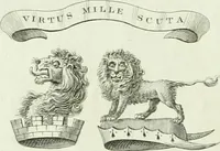 An illustration from Opervm moralivm et civilivm tomus. Qui continet Historiam regni Henrici Septimi, regis Angliae. Sermones fideles, sive Interiora rerum. Tractatum de sapientia veterum. Dialogum de bello sacro. Et Novam Atlantidem. Ab ipso honoratissimo auctore, praeterquam in paucis, latinitate donatus (1638)