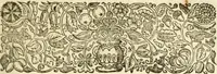 An illustration from Opervm moralivm et civilivm tomus. Qui continet Historiam regni Henrici Septimi, regis Angliae. Sermones fideles, sive Interiora rerum. Tractatum de sapientia veterum. Dialogum de bello sacro. Et Novam Atlantidem. Ab ipso honoratissimo auctore, praeterquam in paucis, latinitate donatus (1638)