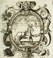 An illustration from O principe dos patriarcas S. Bento : primeiro[-segundo] tomo de sua vida (1683)