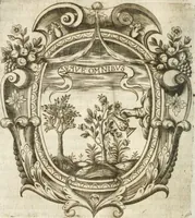 An illustration from O principe dos patriarcas S. Bento : primeiro[-segundo] tomo de sua vida (1683)