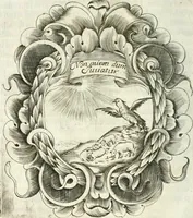 An illustration from O principe dos patriarcas S. Bento : primeiro[-segundo] tomo de sua vida (1683)