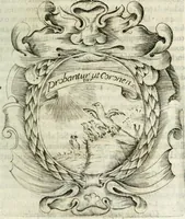 An illustration from O principe dos patriarcas S. Bento : primeiro[-segundo] tomo de sua vida (1683)
