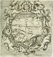 An illustration from O principe dos patriarcas S. Bento : primeiro[-segundo] tomo de sua vida (1683)