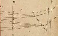 An illustration from Opticks, or, A treatise of the reflections, refractions, inflections and colours of light (1721)
