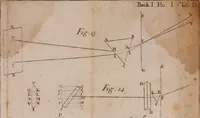 An illustration from Opticks : or, A treatise of the reflections, refractions, inflections and colours of light (1730)
