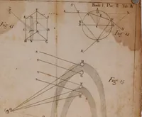 An illustration from Opticks : or, A treatise of the reflections, refractions, inflections and colours of light (1730)