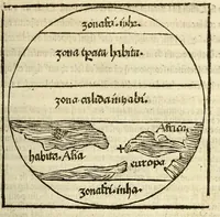 An illustration from Opus sphericum magistri Ioa[n]nis de Sacro busco natione angli figuris verissime exculptis et i[n]terp[re]tatione familiari ad co[m]moditatem desiderantiu[m] iucundissima artis astronomice callere principia pulcherrime et iterata recognitione illustratum (1505)