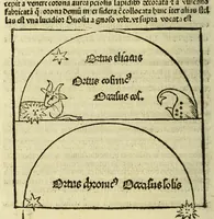 Picture 9 of 13 from Opus sphericum magistri Ioa[n]nis de Sacro busco natione angli figuris verissime exculptis et i[n]terp[re]tatione familiari ad co[m]moditatem desiderantiu[m] iucundissima artis astronomice callere principia pulcherrime et iterata recognitione illustratum (1505), leaf 50