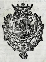 An illustration from Oratione di mons. Pietro Giorgio Odescalco vescovo di Vigevano : recitata nel funerale fatto nella chiesa cathedrale dell'istessa città, per l'anima della serenissima Reina di Spagna Donna Margarita d'Avstria : con la relatione dell'apparato, e quello, che seguì nel celebrare il detto funerale il dì 10. febraro 1612 (1612)