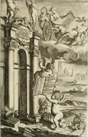 An illustration from Oratione fvnerale nelle solenni eseqvie di Alfonso IV. dvca di Modona e Reggio etc., à 16. di luglio l'anno MDCLXII. defunto : celebrate à 12. di giugno MDCLXIII. dall'Altezze serenisime di madama Lavra Sva consorte e del serenissimo dvca Francesco II. Svo figlio (1663)