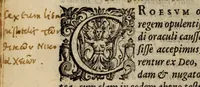 An illustration from Orationes, XXIII earum index statim post praesationem continetur : eiusdem interpretatio quincti libri Ethicorum Aristotelis ad Nicomachum : eiusdem hymni sacri & alia quaedam poematia (1575)