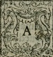 An illustration from The orator: handling a hundred seuerall discourses, in forme of declamations: some of the arguments being drawne from Titus Liuius and other ancient writers, the rest of the authors owne inuention: part of which are of matters happened in our age (1596)
