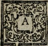 An illustration from The orator: handling a hundred seuerall discourses, in forme of declamations: some of the arguments being drawne from Titus Liuius and other ancient writers, the rest of the authors owne inuention: part of which are of matters happened in our age (1596)