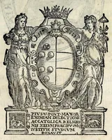 An illustration from Orazione di M. Francesco Bocchi sopra le lodi dell'illustrissimo signor Lorenzo Saluiati, marchese di Giuliano (1610)