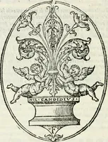 An illustration from Orazione fvnerale di Benedetto Betti : da lui publicamente recitata nelle esequie del sereniss. Cosimo Medici gran duca di Toscana : celebrate il dì 13. de giugnio 1574. nella Compagnia di S. Giouanni Vangelista : con la descrizione dell'apparato messa nel fine (1574)