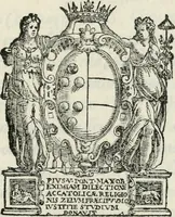 An illustration from Orazione fvnerale di Benedetto Betti : da lui publicamente recitata nelle esequie del sereniss. Cosimo Medici gran duca di Toscana : celebrate il dì 13. de giugnio 1574. nella Compagnia di S. Giouanni Vangelista : con la descrizione dell'apparato messa nel fine (1574)