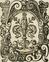 An illustration from Orazion funerale del s. Pietro Angeli da Barga : recitata latina in Firenze nell'esseqvie del serenis.mo d. Francesco Medici, gran duca di Toscana, sotto di 15. di dicemb. M.D.LXXXVII (1587)