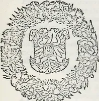 An illustration from Orbis Polonvs, splendoribus caeli: Triumphis mundi: pulchritudine animantium: decore aquatilium: naturae excellentia reptilium, condecoratvs. In qvo antiqva Sarmatarvm gentilitia, pervetvstae nobilitatis polonae insignia, vetera & noua indigenatus meritorum praemia & arma, specificantur & relucent. Nunc primum, vt Latinitati consecratus, ita claritate & veritate perspicuus (1641)
